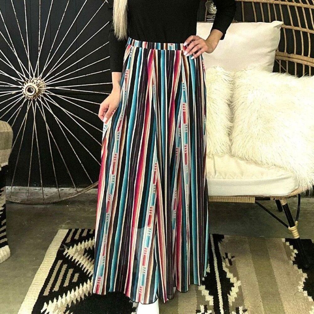 Womens Western Serape Kreek Maxi Pull On Showstopper Fiesta Skirt Size 2X / 3X - Picture 7 of 7